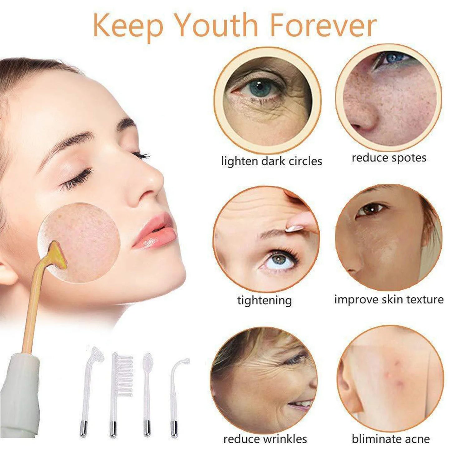 4-in-1 High Frequency Skin Therapy Wand