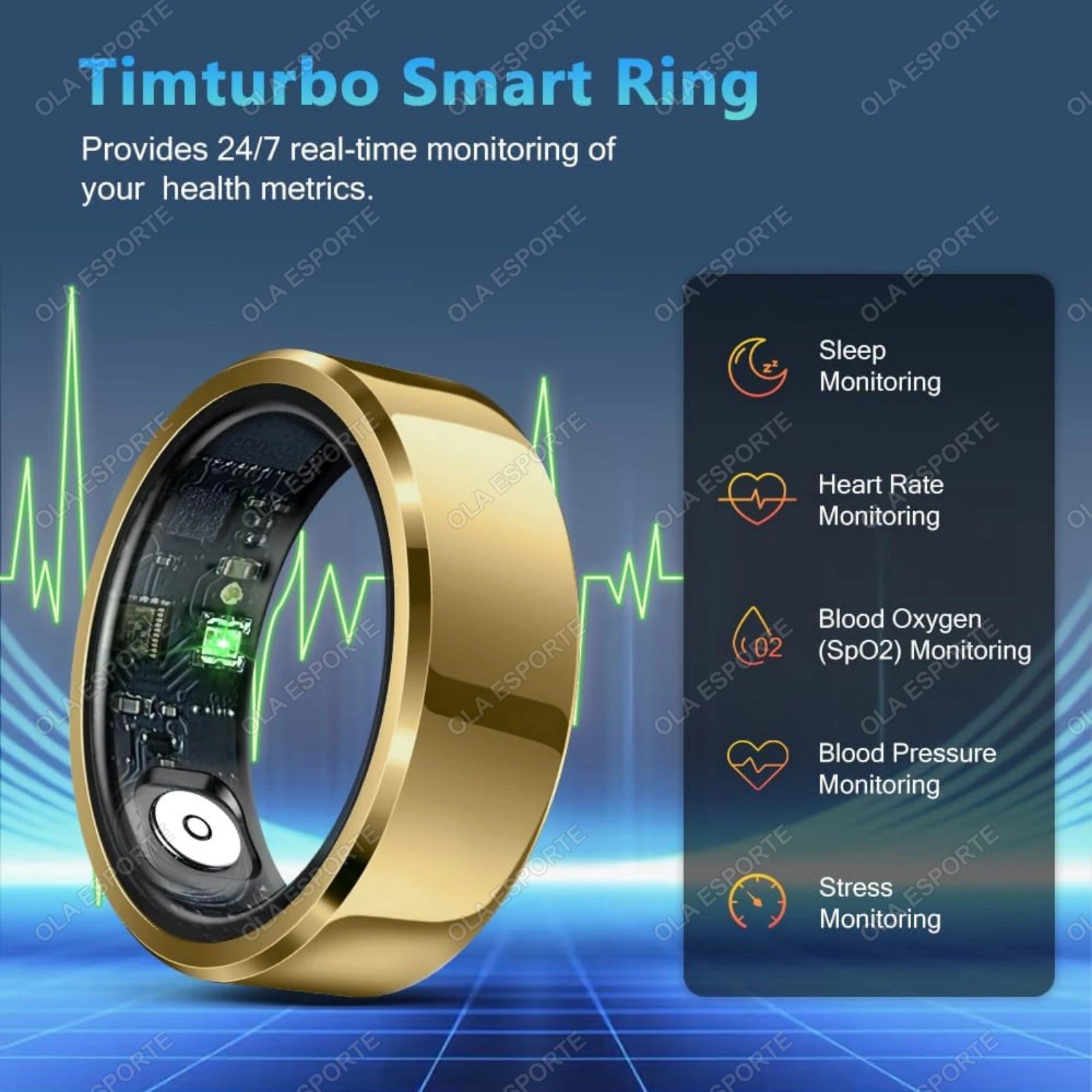 2026 New Smart Ring Heart Rate Blood Pressure Sleep Monitoring Motion Tracking IP68 Waterproof Men Women Smart Ring Holiday Gift