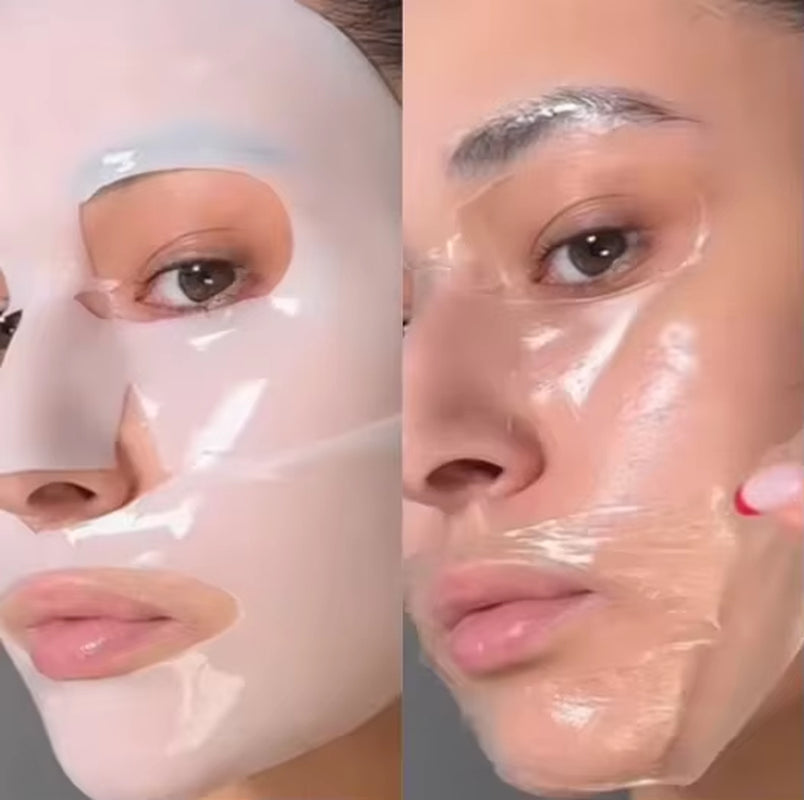 Custom Logo Bio-Collagen Hydrogel Overnight Face Mask Sheet Form 2-Hour Peel Deep Hydration Pore Minimizing Whitening Anti-Aging