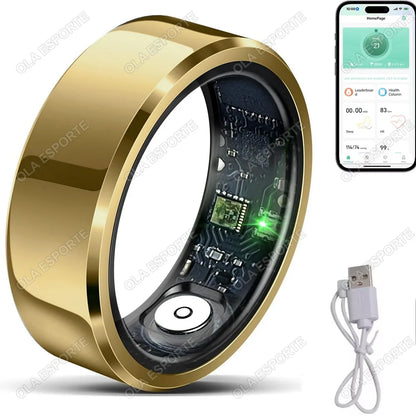 2026 New Smart Ring Heart Rate Blood Pressure Sleep Monitoring Motion Tracking IP68 Waterproof Men Women Smart Ring Holiday Gift