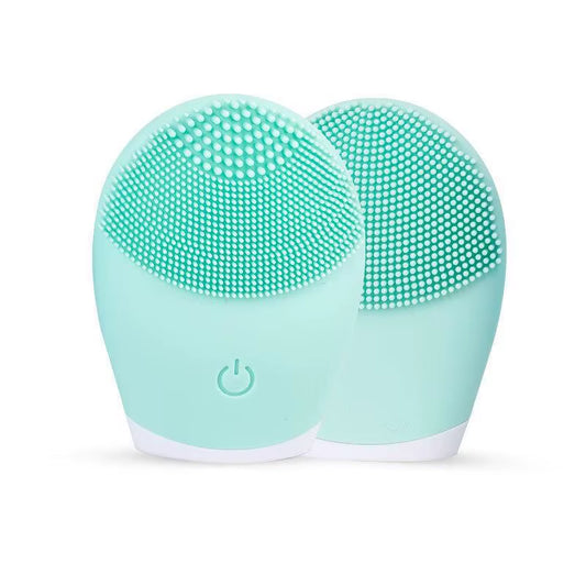 Custom Logo Deep Pore Cleanser Battery Use Electric Facial Cleansing Brush Handheld Massage ABS Stainless Steel Waterproof Body