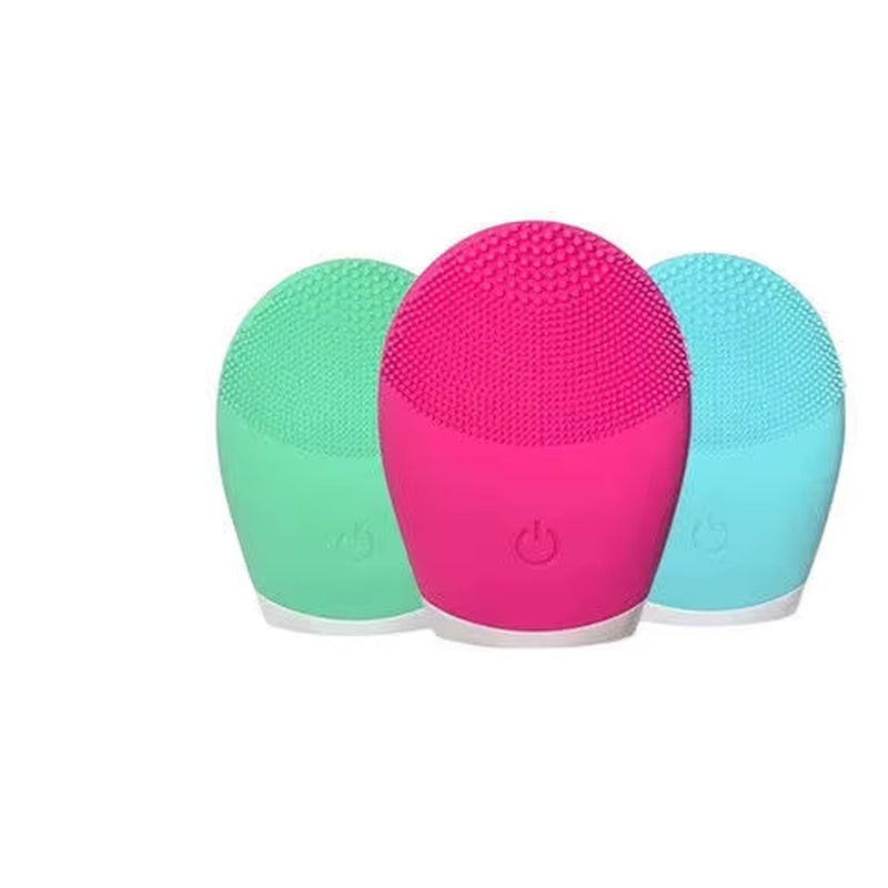 Custom Logo Deep Pore Cleanser Battery Use Electric Facial Cleansing Brush Handheld Massage ABS Stainless Steel Waterproof Body